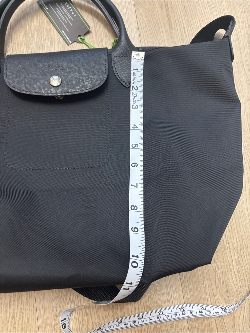 Longchamp new with tag Black Le Pliage Nylon Tote with Shoulder Strap - Picture 2 of 12